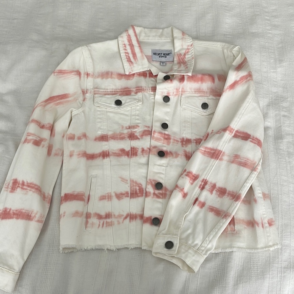 velvet heart denim jacket